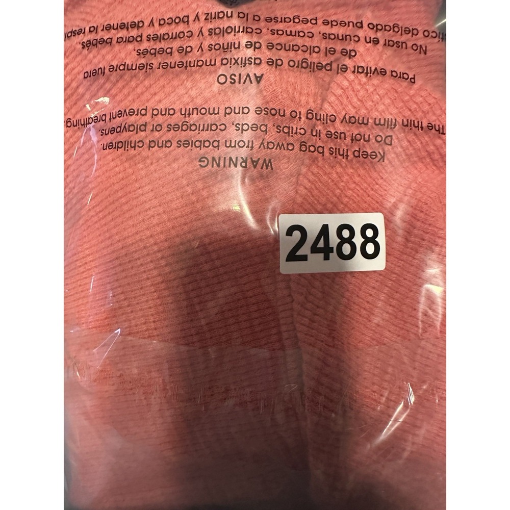 Soft Surroundings Top Womens Large Coral Waffle Knit Thermal Cowl Neck - Picture 9 of 9